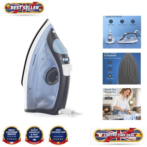Lightweight blue steam iron - lightweight,