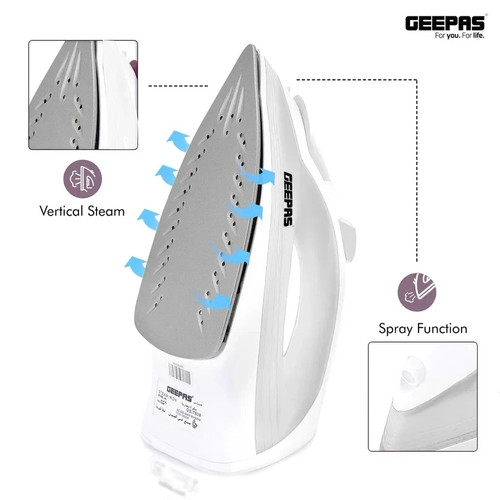 Clothes steam iron 1300w grey - 1300w,