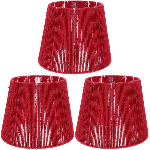 Lightweight red woven lamp - woven,