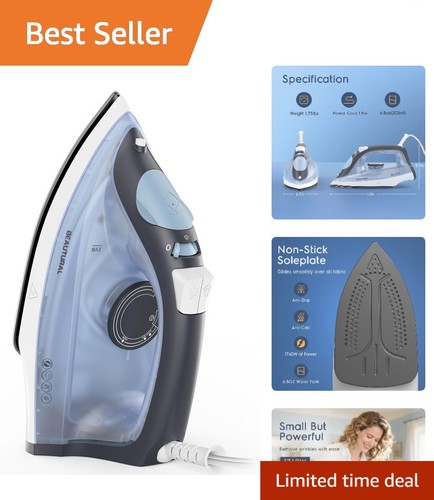 Blue 1740w steam iron - blue,